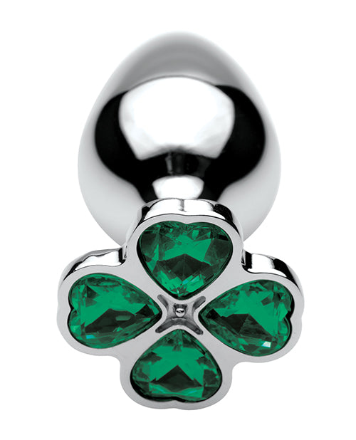 Booty Sparks Lucky Clover Gem Anal Plug - Silver