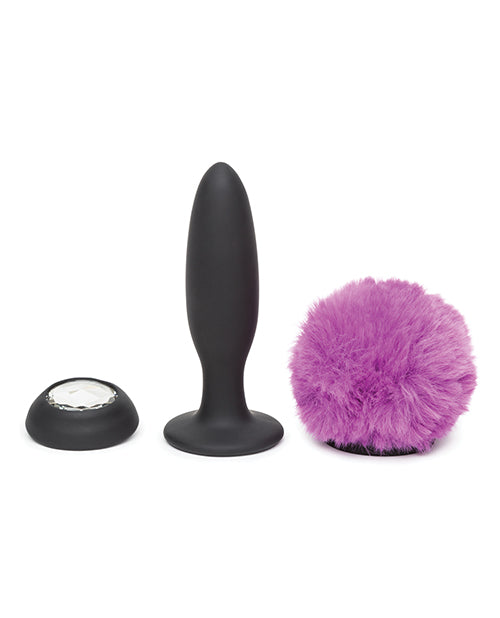 Happy Rabbit Vibrating Butt Plug - Purple Bunny Tail