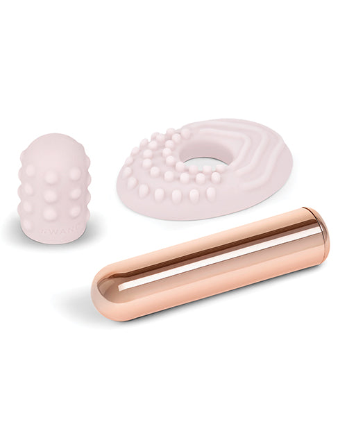 Le Wand Chrome Bullet Silicone Textured Ring - Rose Gold