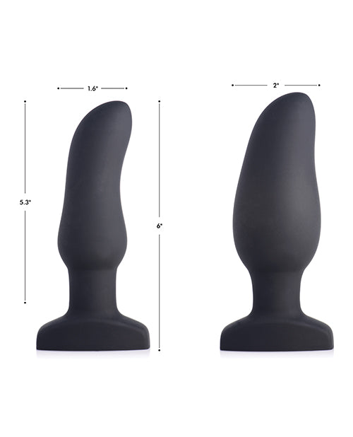 Swell 10X Inflatable & Vibrating Curved Silicone Anal Plug